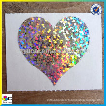 adhesive die cut sticker printing colorful glitter paper